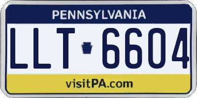 PA license plate LLT6604