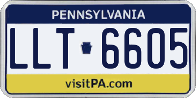 PA license plate LLT6605
