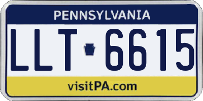 PA license plate LLT6615