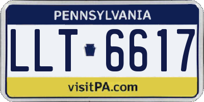 PA license plate LLT6617