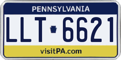 PA license plate LLT6621