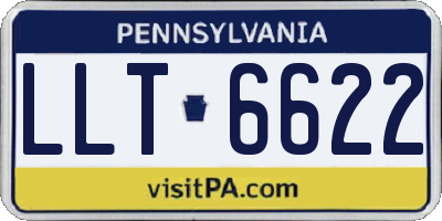 PA license plate LLT6622