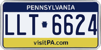PA license plate LLT6624