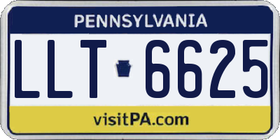 PA license plate LLT6625