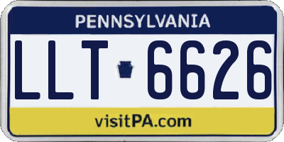 PA license plate LLT6626