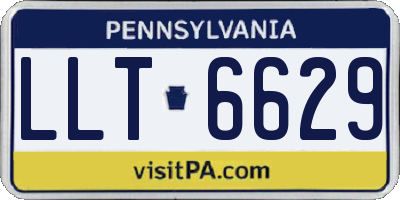 PA license plate LLT6629