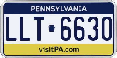 PA license plate LLT6630