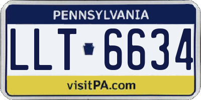 PA license plate LLT6634