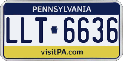 PA license plate LLT6636