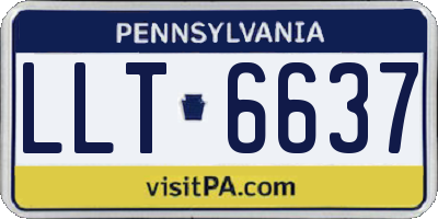 PA license plate LLT6637