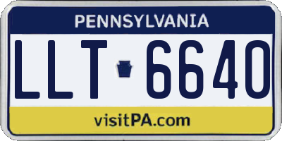 PA license plate LLT6640