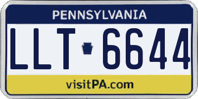 PA license plate LLT6644