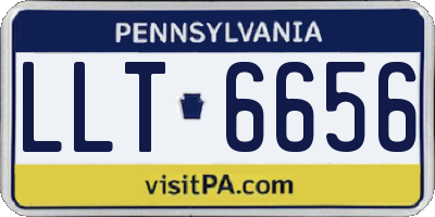PA license plate LLT6656
