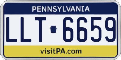 PA license plate LLT6659