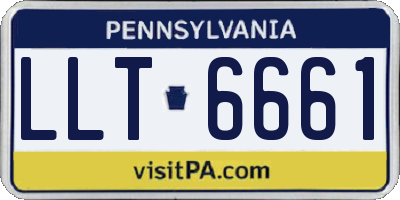 PA license plate LLT6661