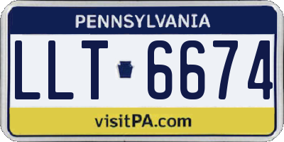 PA license plate LLT6674