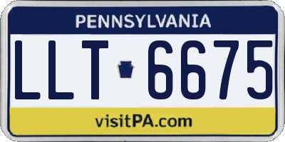 PA license plate LLT6675