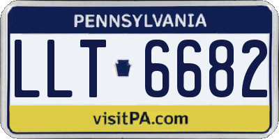 PA license plate LLT6682