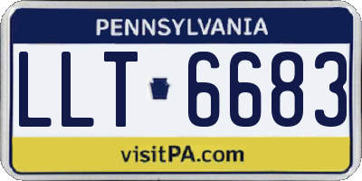 PA license plate LLT6683