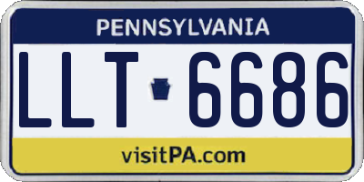 PA license plate LLT6686