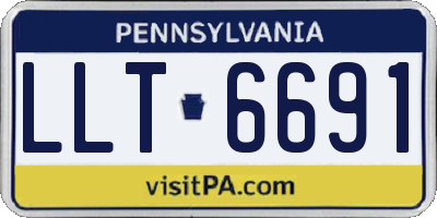 PA license plate LLT6691