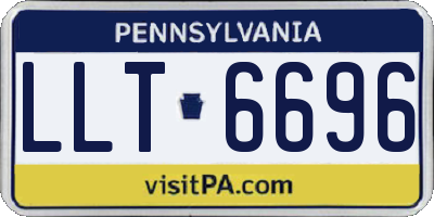 PA license plate LLT6696