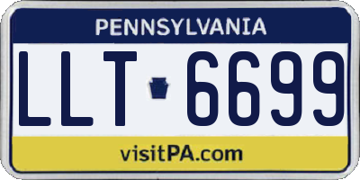 PA license plate LLT6699