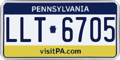 PA license plate LLT6705