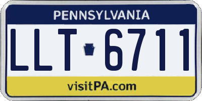 PA license plate LLT6711