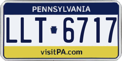 PA license plate LLT6717