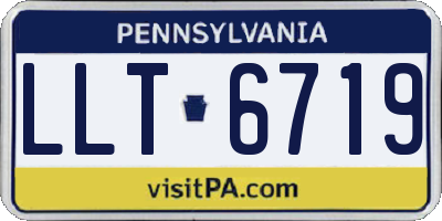PA license plate LLT6719