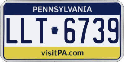 PA license plate LLT6739