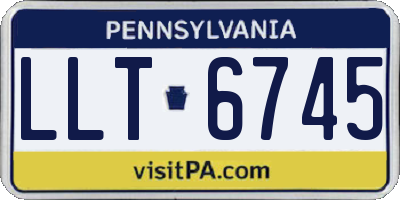 PA license plate LLT6745