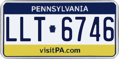 PA license plate LLT6746
