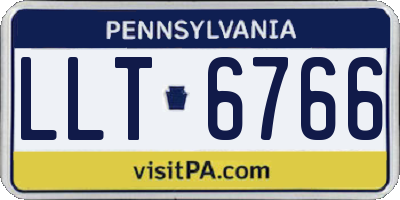 PA license plate LLT6766
