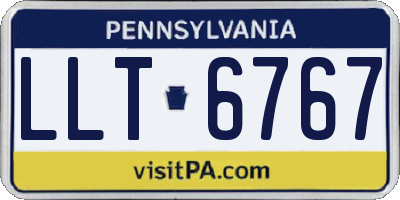 PA license plate LLT6767