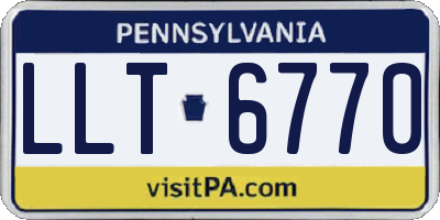 PA license plate LLT6770