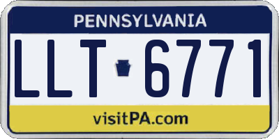 PA license plate LLT6771