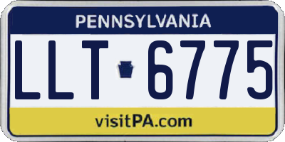 PA license plate LLT6775