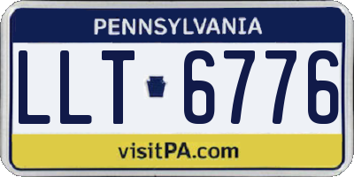 PA license plate LLT6776