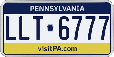 PA license plate LLT6777