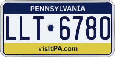 PA license plate LLT6780