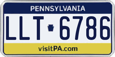 PA license plate LLT6786