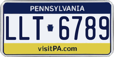 PA license plate LLT6789