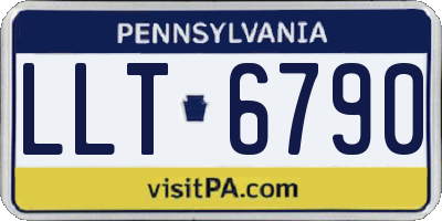 PA license plate LLT6790