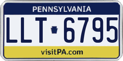 PA license plate LLT6795
