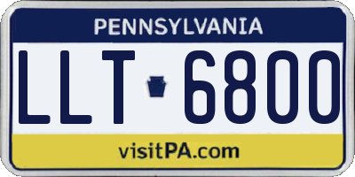 PA license plate LLT6800
