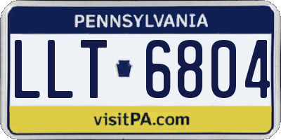 PA license plate LLT6804