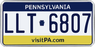 PA license plate LLT6807