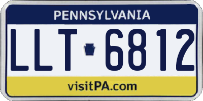 PA license plate LLT6812